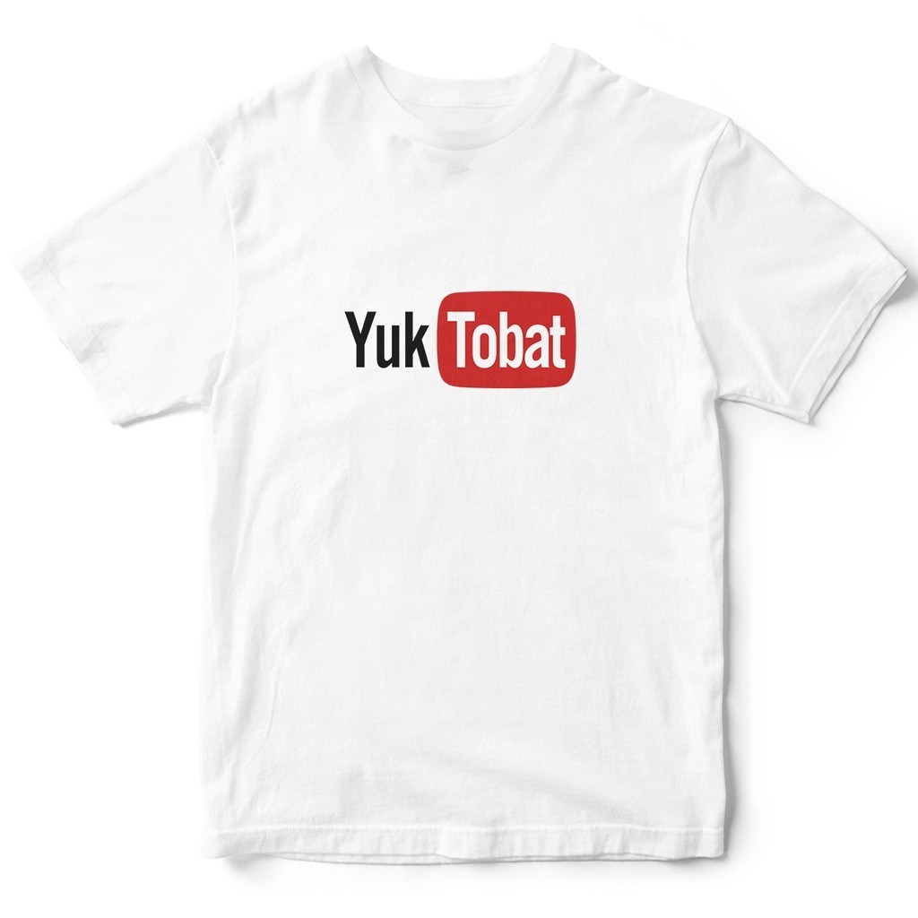 [ FREE GIFT  ] Kaos T shirt  Plesetan YUK TOBAT - putih - parodi  Lucu Unik Parody Pria Wanita Unise
