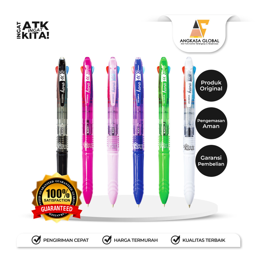 

ZEBRA PULPEN 4 WARNA (1LSN/ 12PCS)