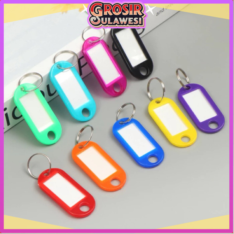 

COD Makassar Tag Gantungan Kunci Label Nama / Keychain Ring Name Tag / Gantungan Kunci Plastik Label Nama / Ganci Name Tag Simple Grosir Sulawesi