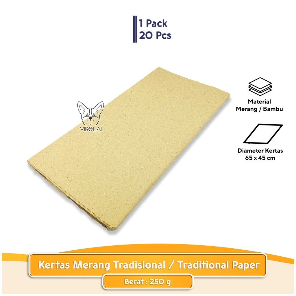 

[20 Pcs] Kertas Merang Tradisional / Traditional Paper 65 x 45 cm