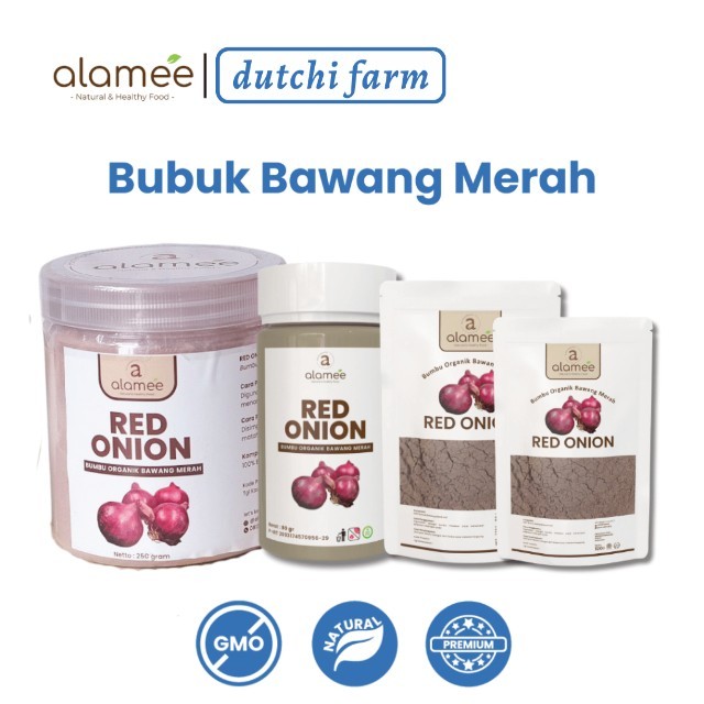 

ALAMEE Bawang Merah Bubuk Red Onion Powder Bumbu Dapur Organik Masak Tanpa Campuran 250g Dutchi Farm