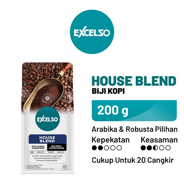 

EXCELSO House Blend - Biji Kopi 200 gr