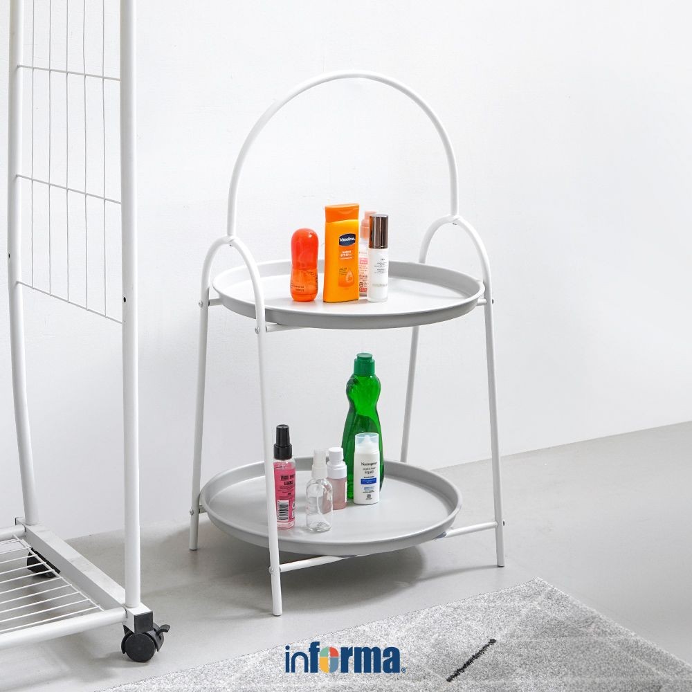 Informa Winston Rak Penyimpanan Multifungsi - Abu-Abu Organizer Serbaguna Tempat Simpan Barang Multi