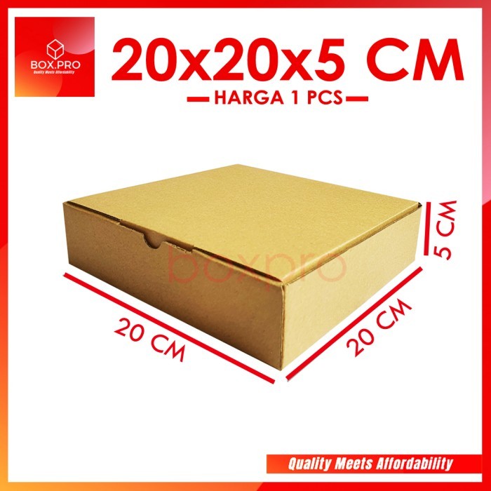 

ECER Kardus Dus uk 20x20x5 cm Die Cut Box Kotak Packing Hijab Kue 1PCS