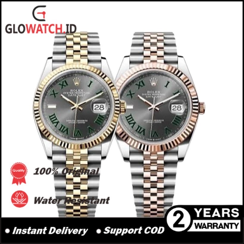 [Promo] Jam Tangan Unisex Rolex 126331 , 126233 Datejust Slate Roman Jubilee Wimbledon Automatic Ste