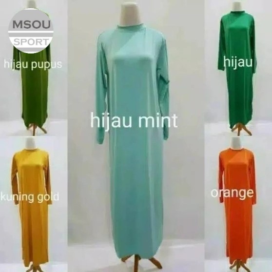 NEW -Manset Gamis Panjang Wanita Hijab Blazer Daleman Dress - BABY PINK