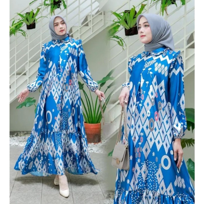 NEW -Baju Gamis Wanita Terbaru Ayla Maxi Dress Pesta Fashion Muslim - sage