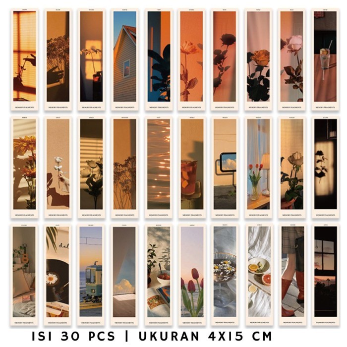 

[BIG SALE] ic] 30 pcs paper bookmark pembatas buku kertas tematik - Memory Frag. 52