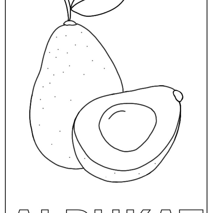 

10 LEMBAR kertas mewarnai, GAMBAR MEWARNAI tema BUAH BUAHAN