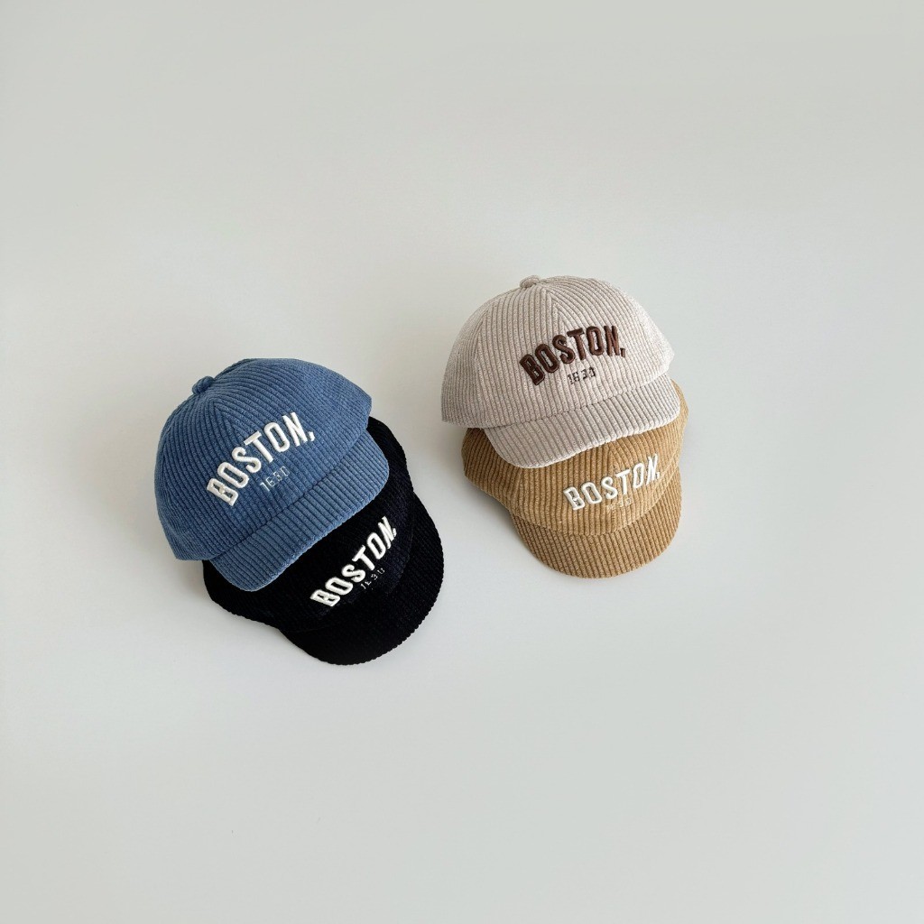 Topi baseball anak keren usia 6 bulan - 2 tahun motif boston / topi baseball baby keren