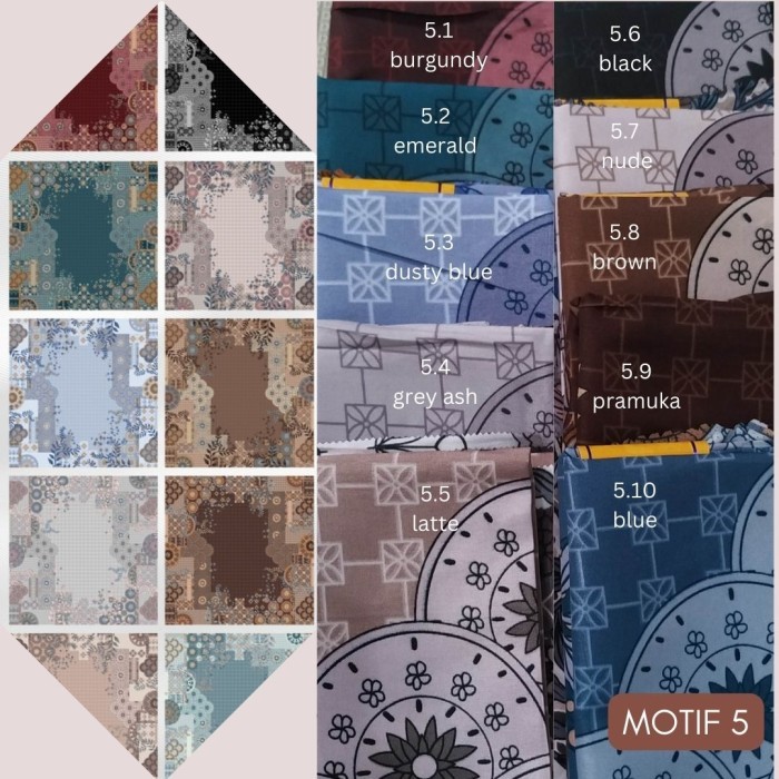 [[Premium]]Sale VOAL MIRACLE SYARI MOTIF LC BY UMAMA HIJAB SYARI SEGI EMPAT - MOTIF 5, NO 4