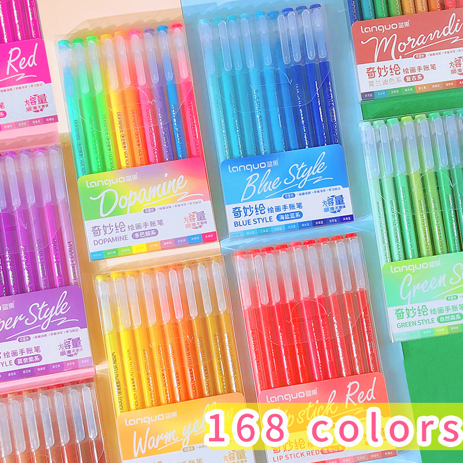 

Kawaii Aesthetic Stationery items back to school acsesories art supplies Color markers coloring pens Colored pens highlighter