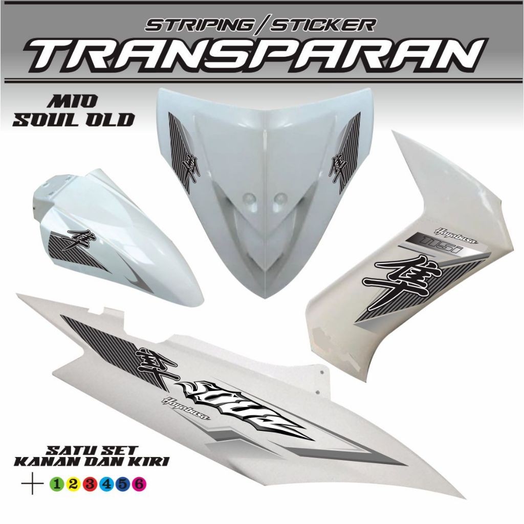 VARIASI STRIPING TRANSPARAN MIO SOUL OLD 115 / STIKER MIO SOUL CARBU TRANSFARAN STRIPING VARIASI