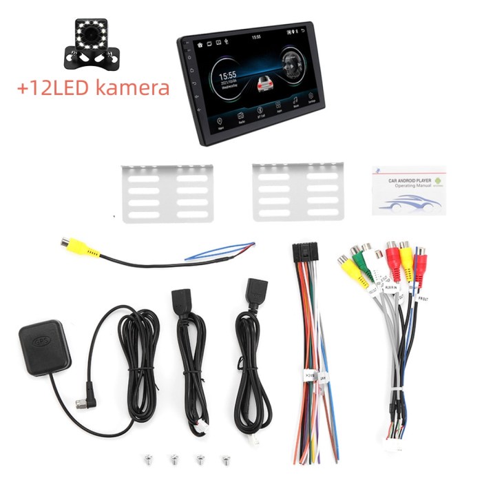 Head Unit Double Din Android 12 9 inch Universal Bluetooth GPS WIFI - 9 inch, 2+32G