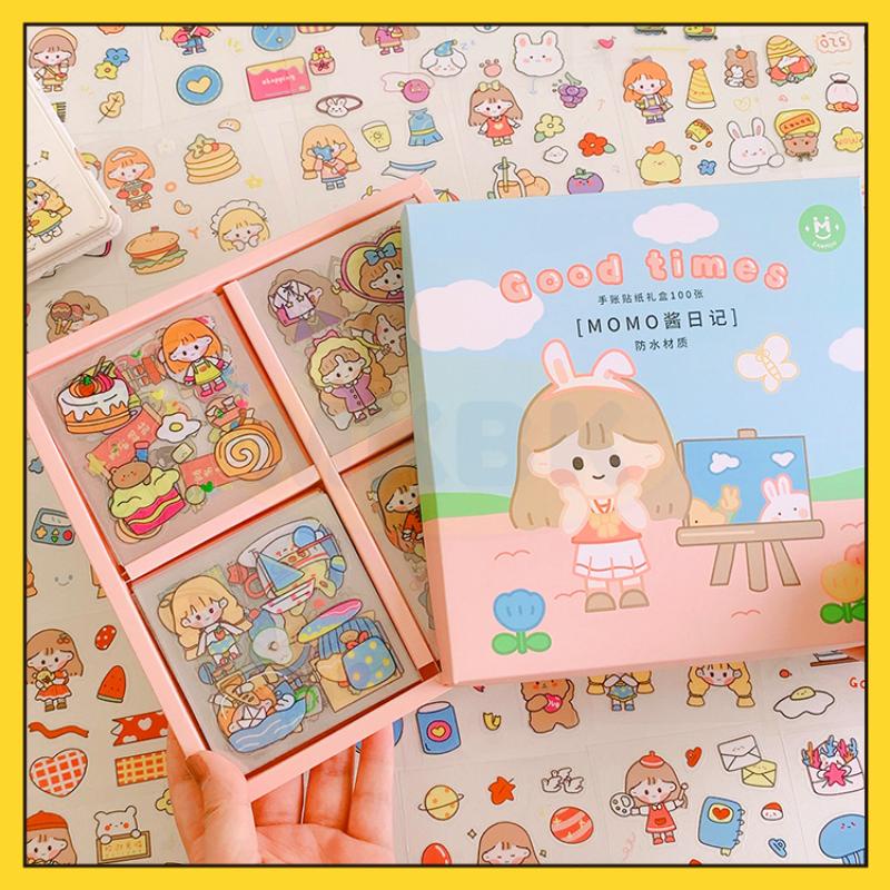 

⭐ MKBK ⭐ Stiker sticker 100pcs kertas stiker stiker aesthetic stiker transparan sticker transparan sticker aesthetic kertas stiker stiker terima kasih stiker anak stiker custom