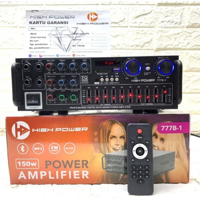 Amplifier karaoke bluetooth equaliser high power