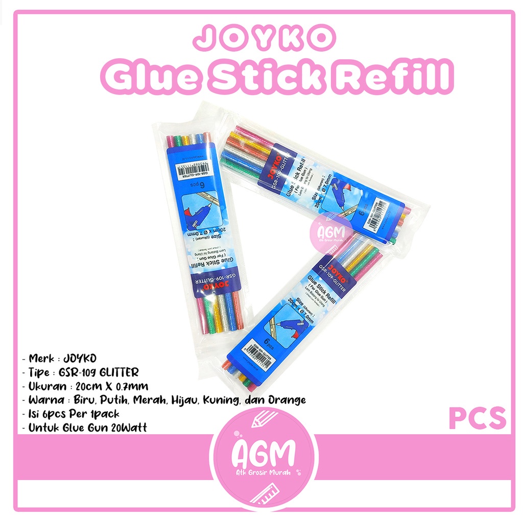 

JOYKO - Isi Lem Tembak Untuk Glue Gun 20 Watt GSR-109 Glitter - Pack