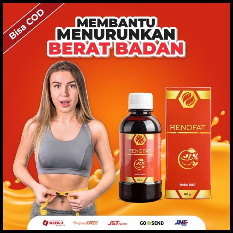 ASLI Renofat Madu Pelangsing Badan - Madu Diet Ampuh Menurunkan Berat Badan Ampuh - Penghancur lemak