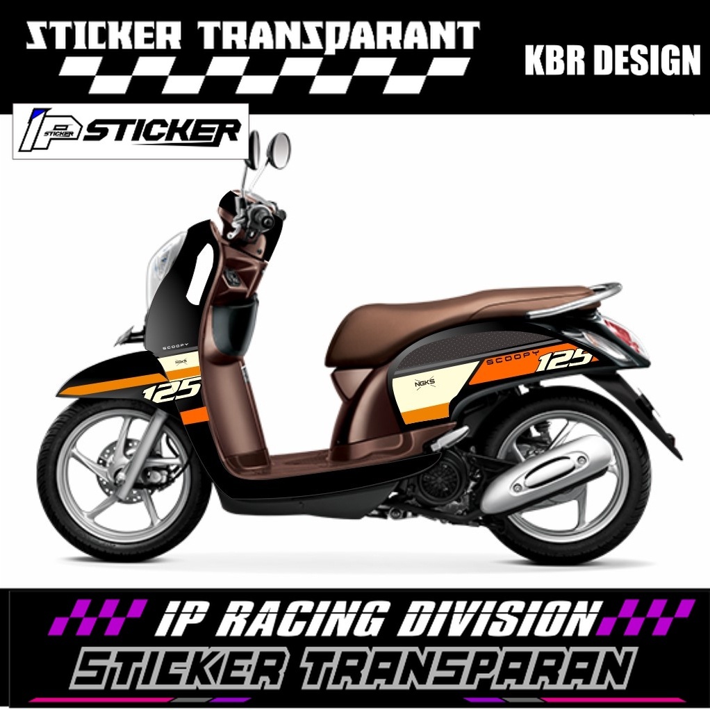 STICKER STRIPING TRANSPARAN SCOOPY FI NGKS STRIPING TRANPARANT