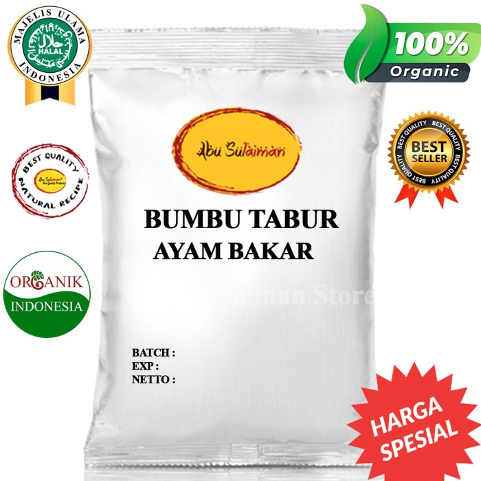 

Bumbu Tabur Ayam Bakar 1 kg / Bumbu Tabur Ayam Bakar Premium 1 kg