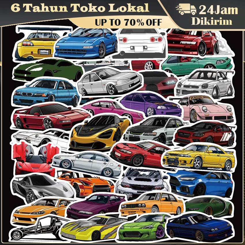 50/100 Pcs Stiker Seri Mobil Untuk DIY Bagasi, Scrapbook, Laptop, Kulkas, Telepon, Dekorasi Bagasi, 