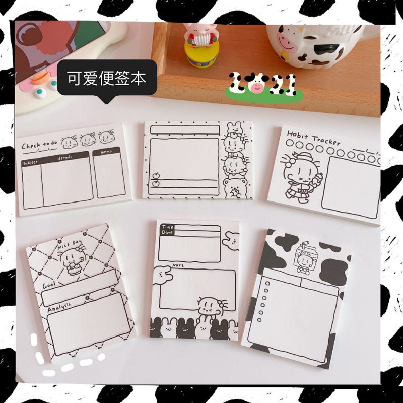 

1A. Black&White Series - Memo Notes Mini [thehanscorner]