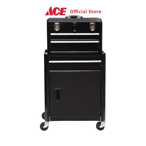 Tactix Troli Kabinet Perkakas 2 In 1 - Hitam