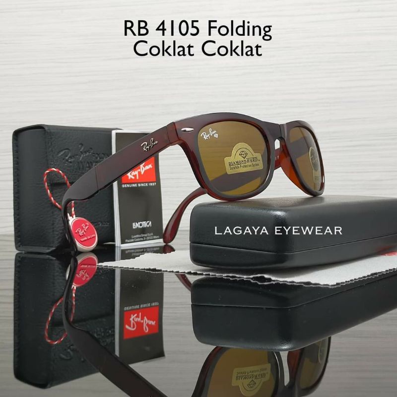 Kacamata Polarized Pria Kaca Asli Bisa Dilipat - 4105 Fodding