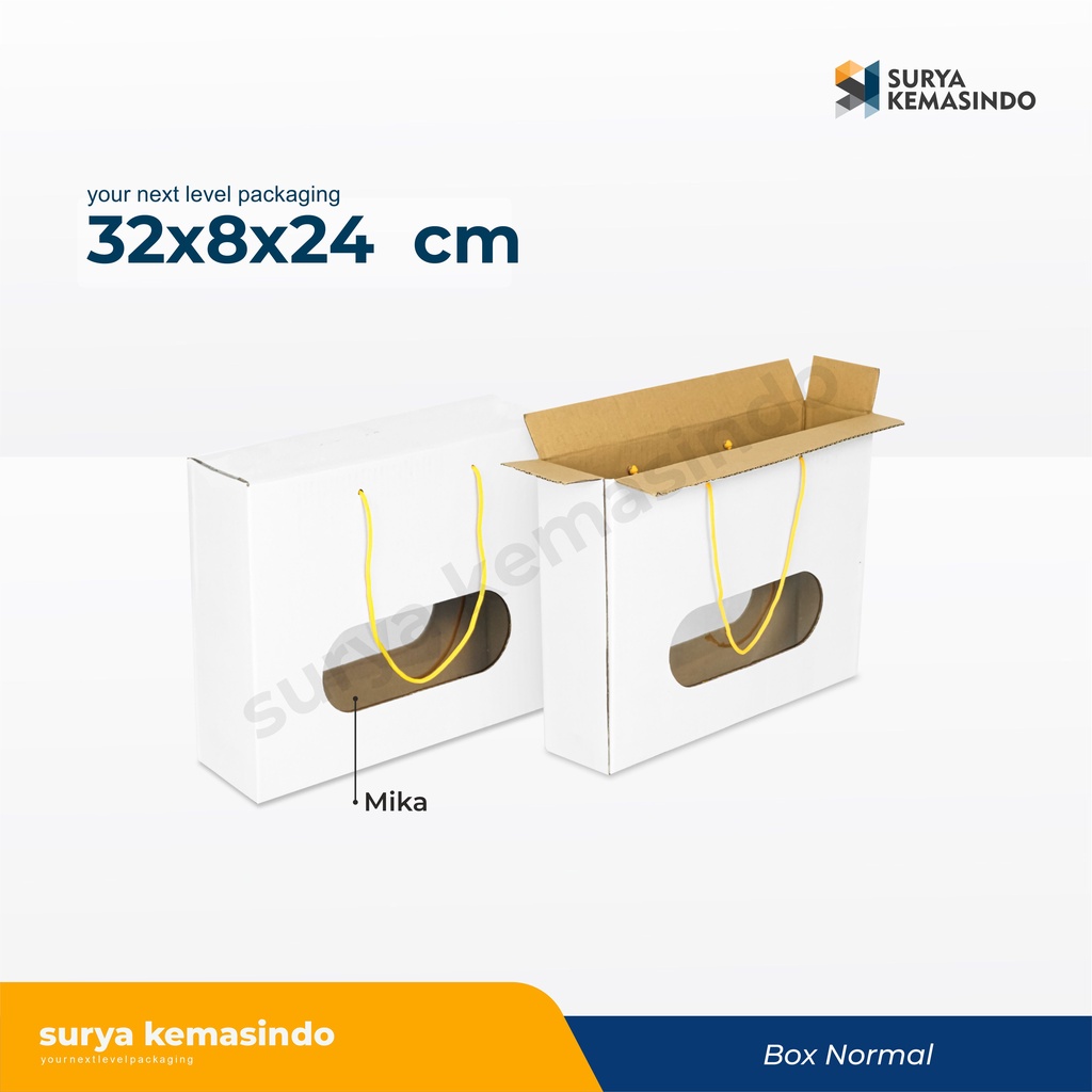 

Box 32x8x24 + Mika KARTON/KARDUS/PACKING/NORMAL/AMDK/NORMAL/oleh oleh/hampers