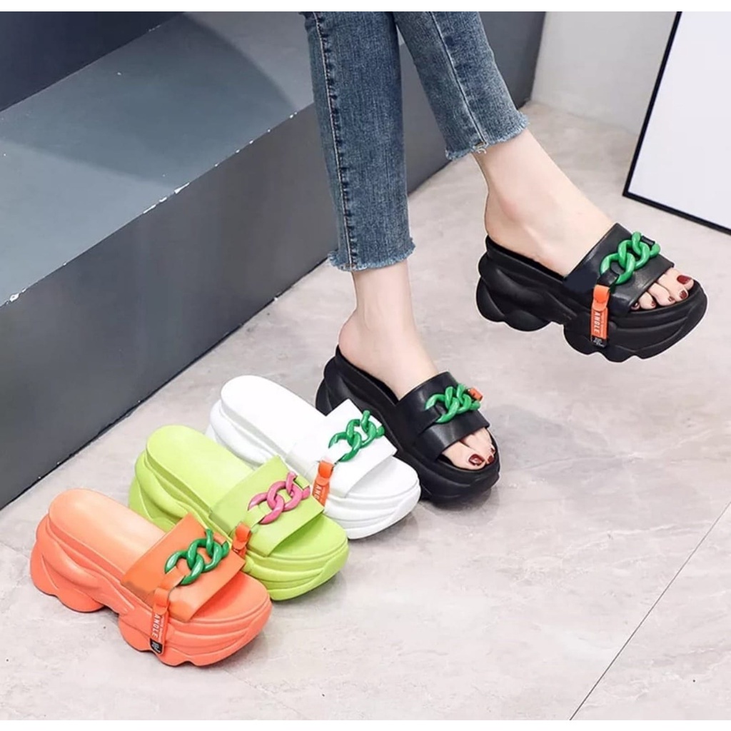 RASHAA SANDAL WEDGES WANITA SOL TINGGI HD94