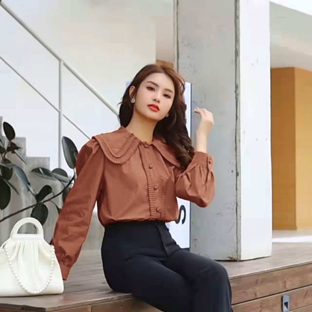 Lilac Collar Blouse Import CC