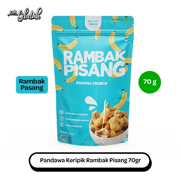 

Pandawa Keripik Rambak Pisang 70gr - Dried Banana Healthy Fruit Chips