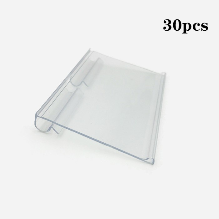 

JJN-867 Label Harga Mika 30pcs Label Harga PVC Price Tag Holder Label Holder - Putih