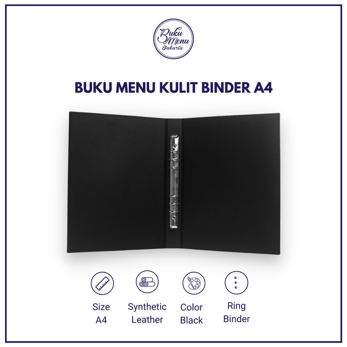 

BUKU MENU RESTORAN CAFE KULIT BINDER UKURAN A4 - - Coklat tua