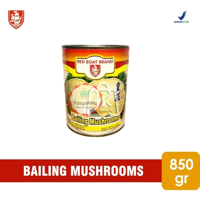 

Bailing Mushrooms Red Boat Brand / Jamur Tiram (Kaleng 850 gr) - FasyAnita Mart Denpasar