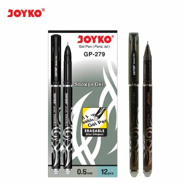 

Pulpen Gel Hapus / Erasable 0,5mm JOYKO GP-279 (12pc)