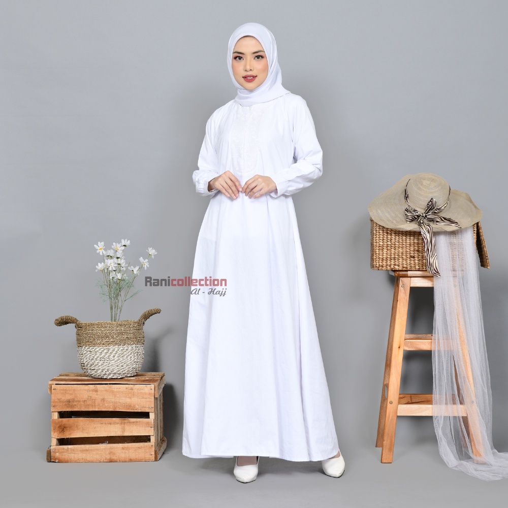 Pakaian Ihram Wanita Gamis Saku BALQIS Ihram Wanita Set Putih GamisIhram SakuWanita Kombinasi Plus B