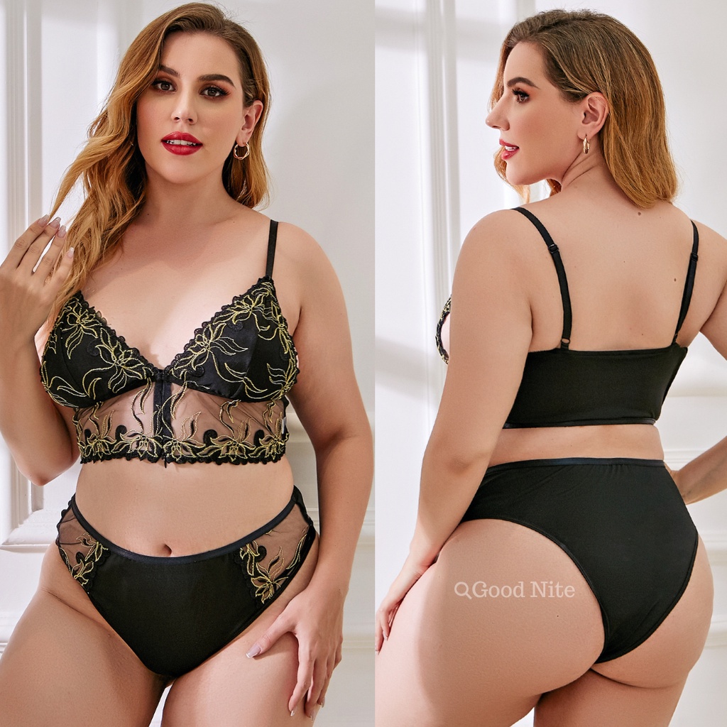 GN5828 Baju Sexy Besar / Lingerie big size bra set jumbo berkualitas