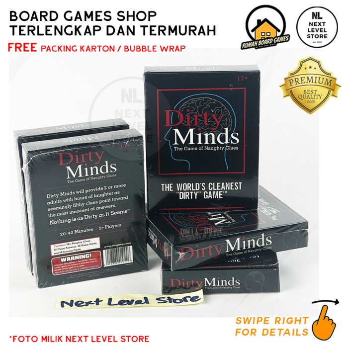 Dirty Minds Card Game Board Games Party Drinking NSFW Dewasa