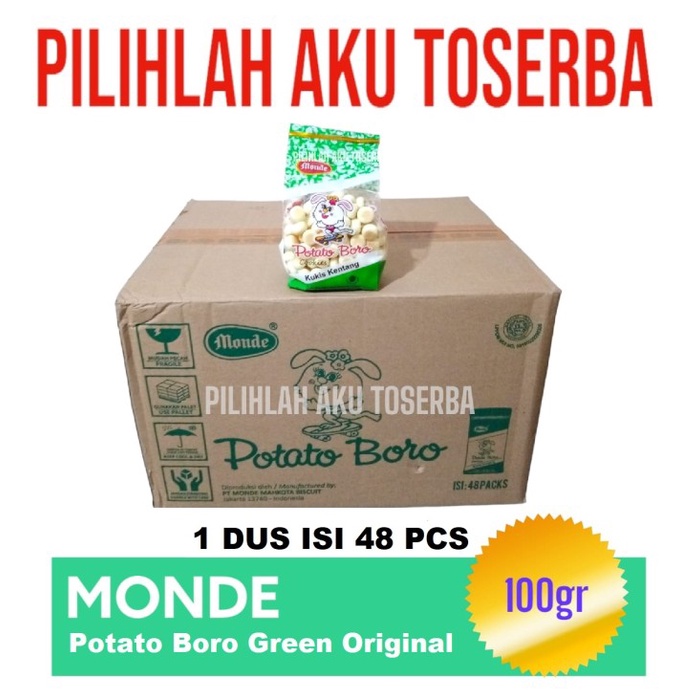 

Biskuit Monde POTATO BORO GREEN RASA ORIGINAL 100 gr - ( HARGA 1 DUS )