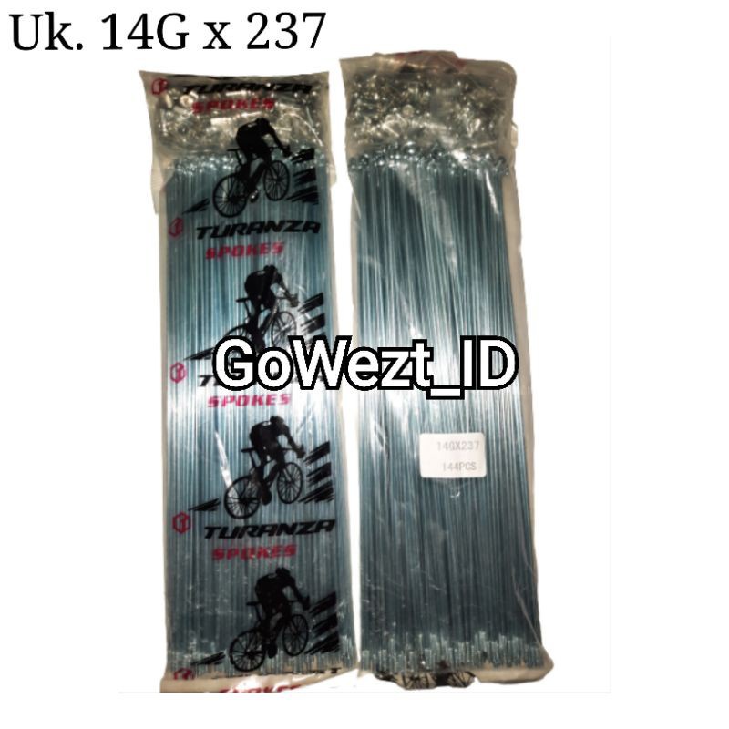 Jari Jari Ruji Spokes Sepeda Ukuran 24" (14G x 237) TURANZA | High Quality