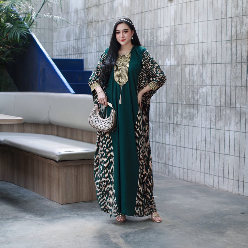 Kaftan Batik Kaftan Gamis Jumbo Kaftan Rayon Gamis Renda Sultan viral Rayon Premium Terbaru