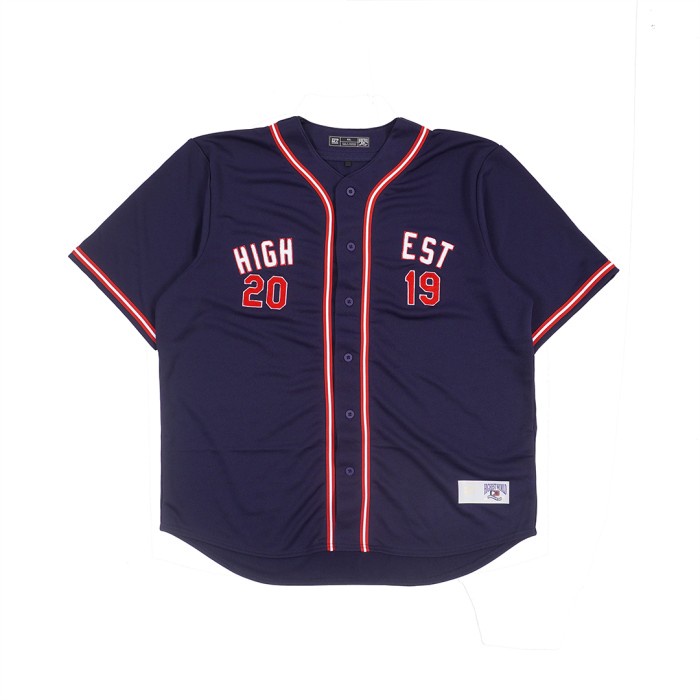 HIGHEST KEMEJA PENDEK PRIA BASEBALL UKURAN BIG SIZE JUMBO PRIA DRYFIT WARNA NAVY OLAHRAGA HIGHESTWORLD HGB11