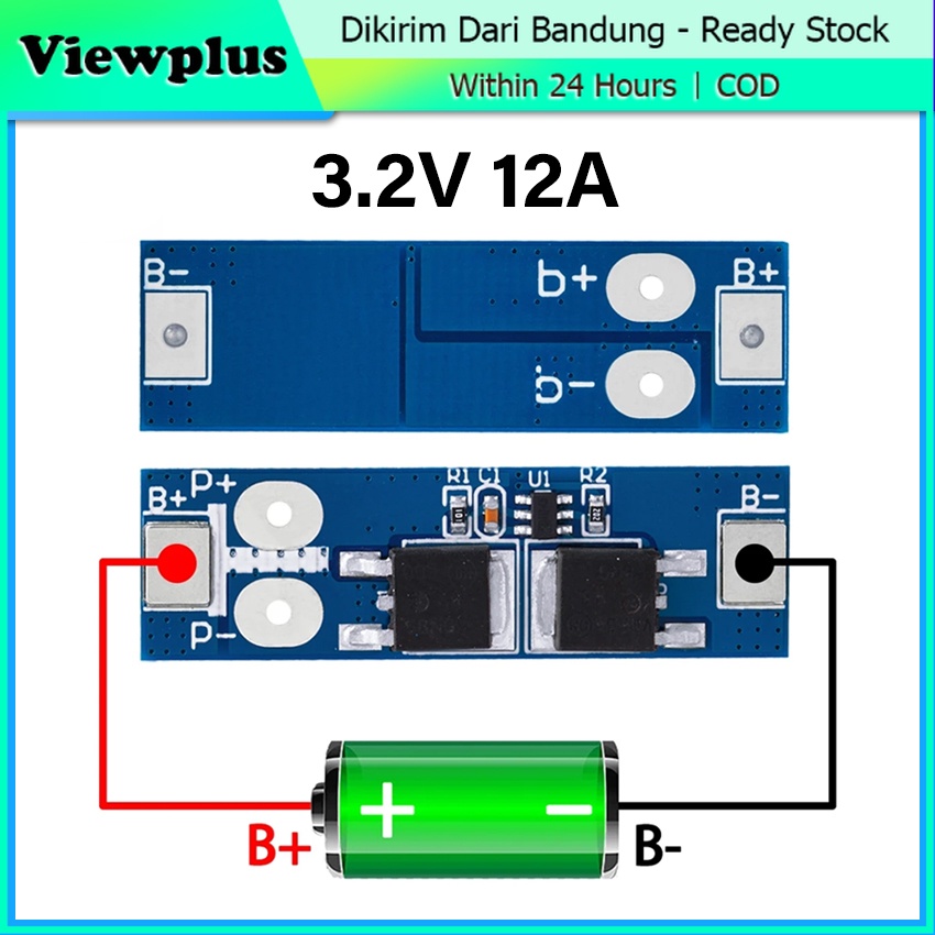 Modul BMS Protection Pelindung Baterai 3.2V 12A Modul Charger Baterai Battery 18650 Protection Board