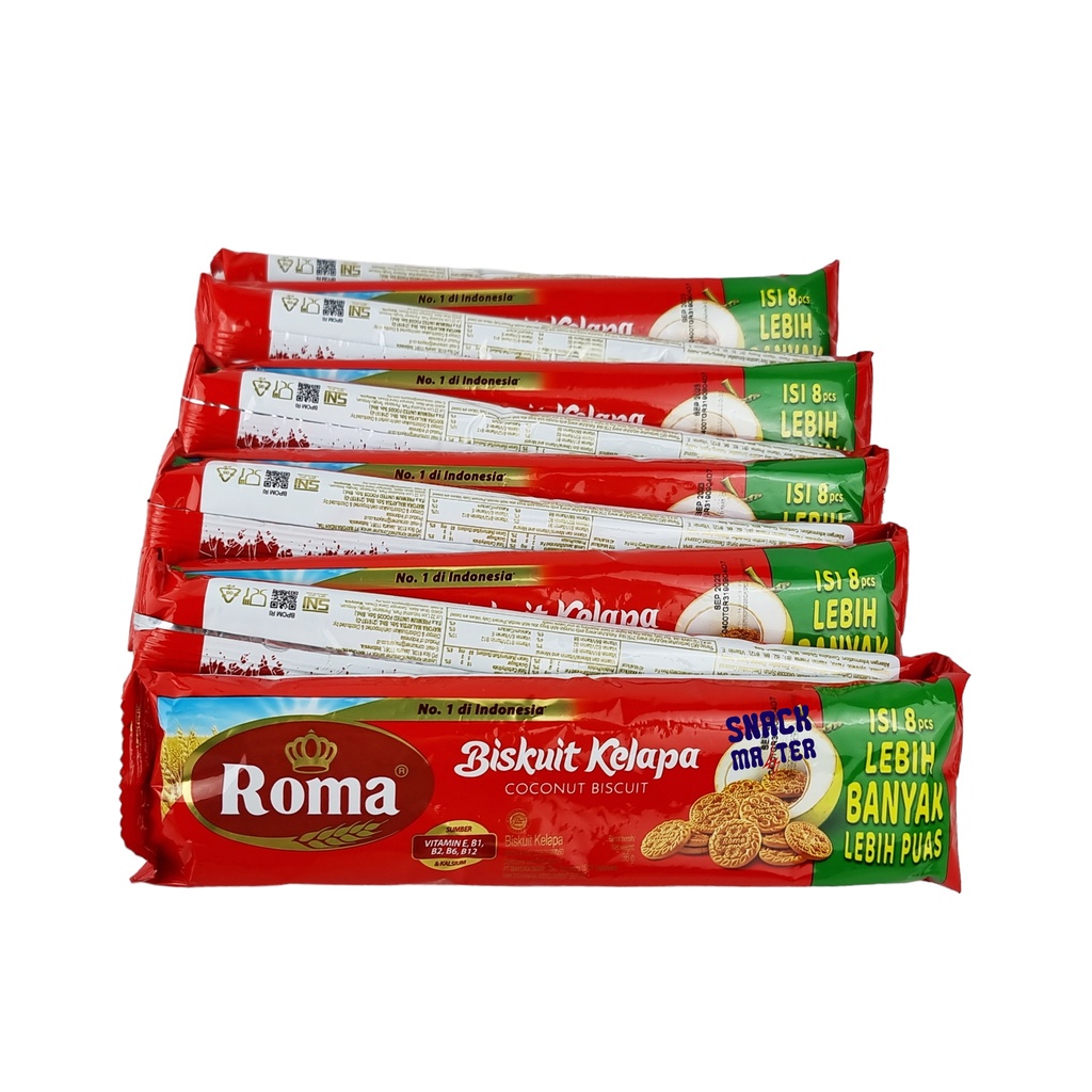 

Roma Biskuit Kelapa Renceng - Netto 10 bks x 36gr.