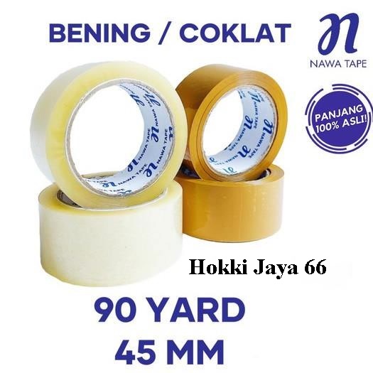 

Nawa Tape Lakban OPP 45mm x 90 Yard Kemasan 1 Slop - Putih