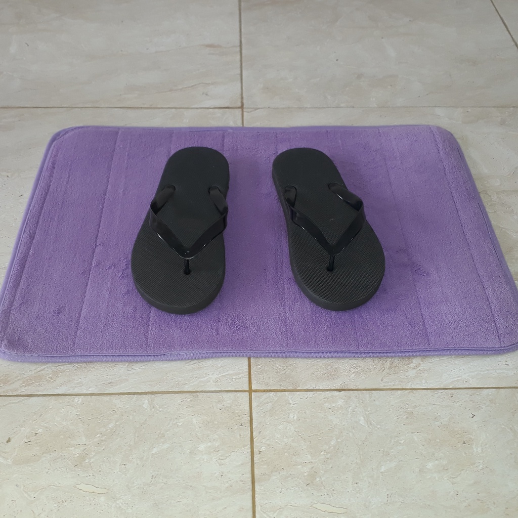 SANDAL ESUTO SENDAL JEPIT PRIA WANITA WUDHU KARET WARNA BIRU MERAH UNGU ABU ABU KUNING HITAM PINK CO