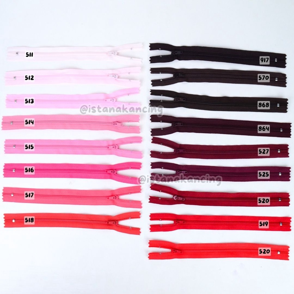 Resleting Celana ECERAN | Resleting Celana 8 inch YKK Strip B | Istana Kancing