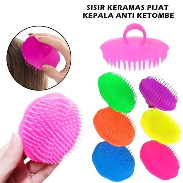 Sisir Bulat Keramas Krimbat Creambath Rambut Pria Wanita Hewan