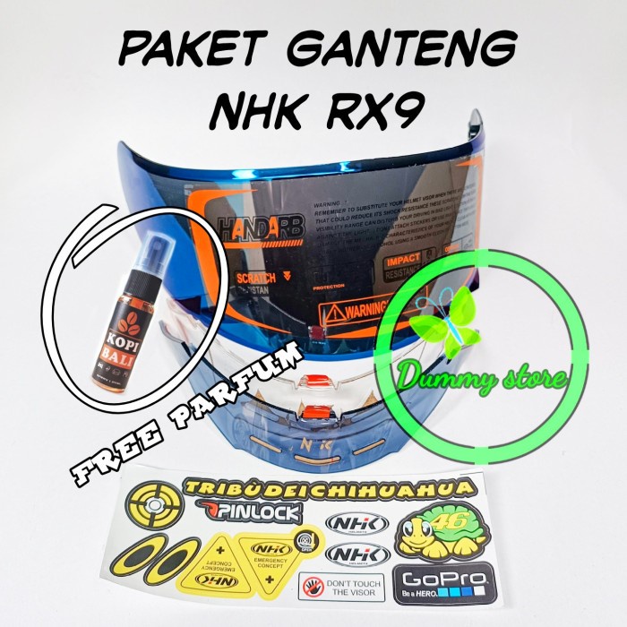 KACA / VISOR FLAT + SPOILER NHK RX9 / VISOR NHK RX9 | PAKET GANTENG 